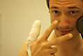 (with thumb)