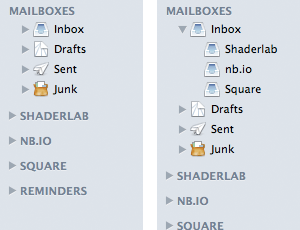 Apple Mail Inboxes